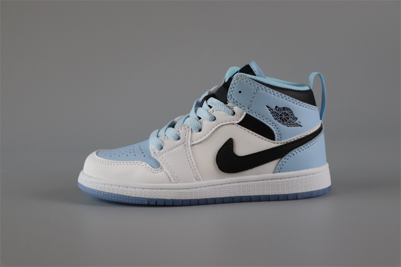 Youth Running Weapon Air Jordan 1 White/Blue Shoes 0182